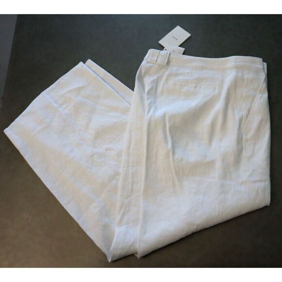 A.L.C. Women's Sz 14 Ecru Off-White Tommy Straight-Leg High-Waisted Pants $450 - Picture 8 of 9
